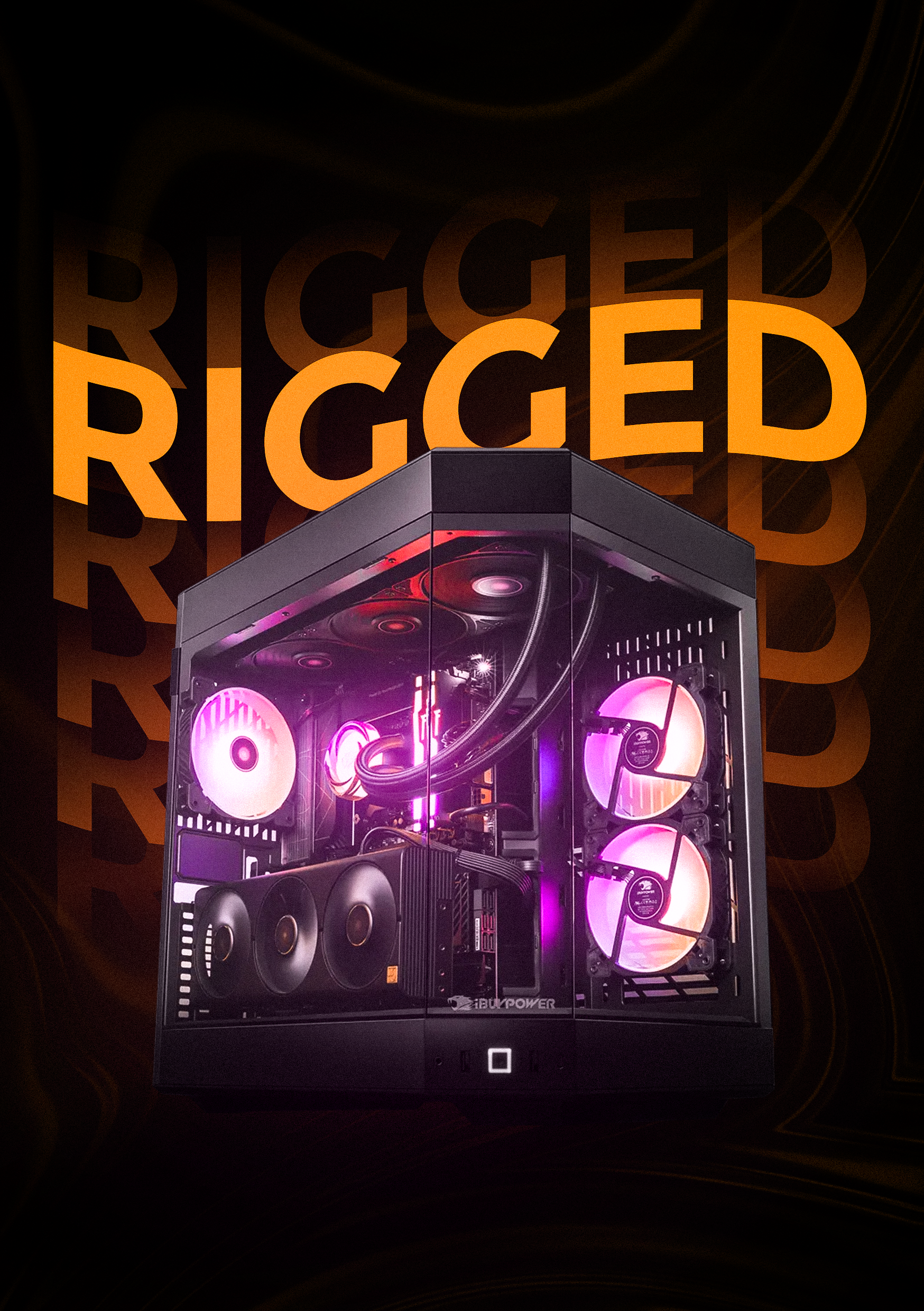 Rigged PC marketplace promotional advert designed by Blackline Graphics